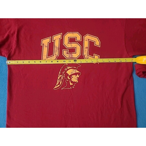 USC Trojans T Shirt Long Sleeve Mens Size Large Y2K University Delta Magnum Wgt - Picture 7 of 8